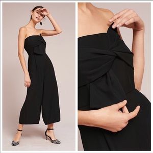 Anthropologie Beatty Black Strapless Jumpsuit